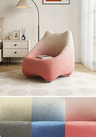 Fauteuil de loisirs moderne en forme de chat, style minimaliste, avec housse en tissu artistique, pour salon, motif dessin animé