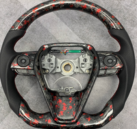 Volante de Fibra de Carbono Forjado Personalizado con Cuero Perforado para Toyota Camry RAV4 Highlander, Repuesto y Mejora para Automóvil