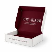 Cajas de Embalaje para Ropa Personalizadas con Logotipo Impreso en UV, Cajas de Envío Medianas Laminadas, Aptas para Vestidos