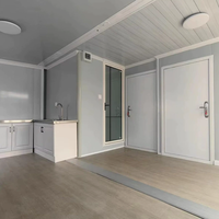 Maison conteneur à double ailes extensible, détachable et pliable trois-en-un, conception de modèle 3D, garantie de 5 ans - Construction préfabriquée