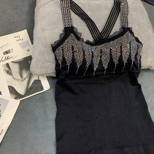 Camiseta coreana con <span class=keywords><strong>tirantes</strong></span> elásticos, <span class=keywords><strong>camisa</strong></span> con diamantes de imitación sin fondo, luz interior, para exteriores, nueva - Product Image 5