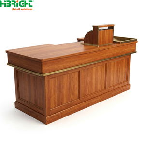 Wood Grain Retail <b>Checkout</b> <b>Counter</b> Cashier POS <b>Counter</b> Modern Store Payment Desk for Supermarket and Retail Store - Product Image 5