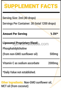 <span class=keywords><strong>Vitamine</strong></span> <span class=keywords><strong>C</strong></span> <span class=keywords><strong>liposomale</strong></span> |   Antioxydant et anti-âge |   Renforce l'immunité, favorise le métabolisme et la synthèse du collagène - Product Image 6