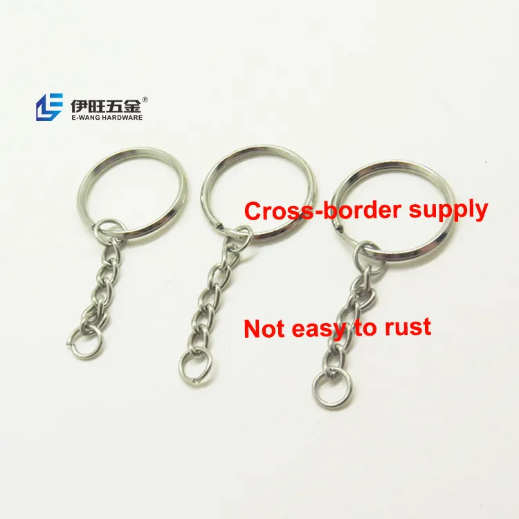 YIWANG Metal 25mm Key Chain Silver Split Key Ring For Carrying Keys