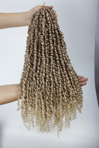 Extensiones <span class=keywords><strong>de</strong></span> cabello trenzado <span class=keywords><strong>de</strong></span> 12-28 pulgadas, cabello sintético pretrenzado con ondas al agua, ombré, Passion Twist - Product Image 3