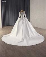 Feishiluo luxe princesse robe de bal moderne robe de mariée royale pleine maille à manches longues perlé strass à plusieurs niveaux dentelle perles