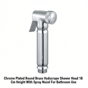 Cabezal de ducha hidrostático redondo de latón cromado de 18 cm de altura con boquilla pulverizadora para uso en el baño - Product Image 3