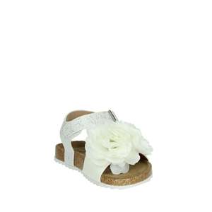 Sandalias para Niña Gaelle Paris, Blancas y Azul Claro, Planas con Detalle de Flor - Product Image 5