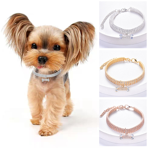 Magnifique collier pour chat et chien avec nœud en cristal, bijoux de fête pour princesse, collier pour animaux de compagnie - Product Image 3