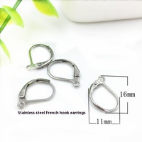 Crochets français en acier inoxydable couleur or véritable, fabrication directe d'usine, pour boucles d'oreilles européennes, accessoires et composants de bijoux DIY