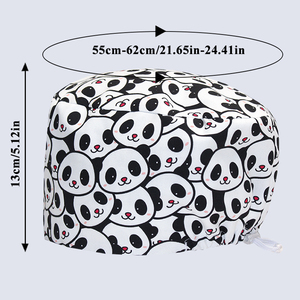 Hot <span class=keywords><strong>Panda</strong></span> Motif Dentaire Médecins Chapeaux pour Hommes Femmes Réglable Durable Médical Skullcap Chef Vétérinaire Casquettes De Travail - Product Image 5