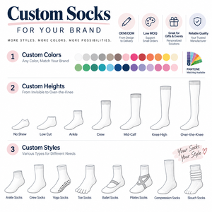 Chaussettes de yoga antidérapantes à double sangle avec logo personnalisé, faible MOQ, conception gratuite, OEM, ODM, emballage personnalisé pour femmes - Product Image 2