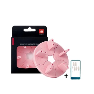 10 pièces Support d'entraînement en plastique pour faux ongles, présentoir amovible pour pointes d'ongles incurvées, pour la formation au vernis gel - Product Image 1