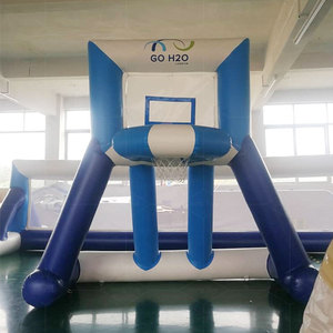 Jeu de terrain de basket-ball d'eau gonflable de jeu de sport aquatique flottant sur le <span class=keywords><strong>parc</strong></span> de plage de mer - Product Image 1