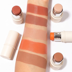 Bâton de contour, illuminateur et blush multifonctionnel HKH de haute qualité, effet minéral scintillant, marque privée, personnalisable, végétalien, crémeux, teinte claire - Product Image 5