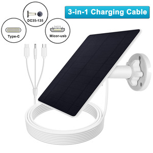 สาย USB พลังงานแสงอาทิตย์ 3W สำหรับกล้องวงจรปิดรักษาความปลอดภัย IP กล้องวงจรปิดภายนอกอาคาร ชาร์จแบตเตอรี่ PV IP USB Solar S3M 3w Solar สำหรับ - Product Image 4