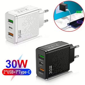 Chargeur rapide 30W, prise US/EU, double USB + Type C, chargeur mural PD QC3.0, charge rapide - Product Image 3