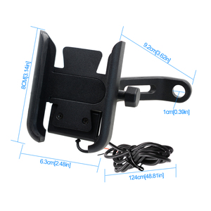 Support de téléphone portable pour <span class=keywords><strong>vélo</strong></span>, universel, pour moto, chargeur Usb, Dc12V - Product Image 2