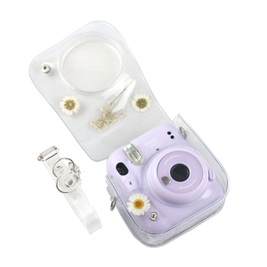 Étui transparent en PVC pour <span class=keywords><strong>appareil</strong></span> <span class=keywords><strong>photo</strong></span> Instax <span class=keywords><strong>Mini</strong></span> 8 <span class=keywords><strong>9</strong></span> 11 avec bandoulière réglable et poche - Product Image 6