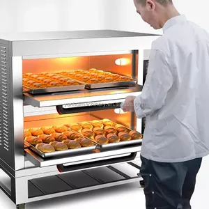 Direct manufacturer customized commercial use baking cake bread 3 deck 6 trays electric oven