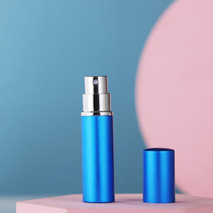 Botellas de perfume de viaje cilíndricas vacías, negras y doradas, de 5 ml y 10 ml, mini atomizador recargable de aluminio - Product Image 3