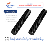 Grade 8.8 Steel Black Oxide Fully Threaded Studs Thread Rods Continuous Thread Bars Metric M10 M12 M14 M16 M18 M20