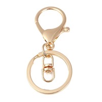 Bijoux Yilian – Fermoir mousqueton ouvert en alliage de zinc électroplaqué style coréen avec anneau à ressort et plaque en forme de cœur pour porte-clés