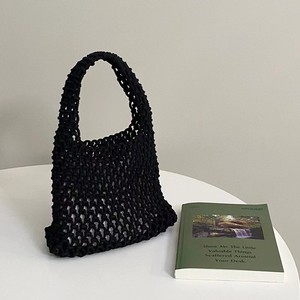 Bolsa Grande de Capacidade Ampla com Fecho de Corda Trançada Feita à Mão XIEYI & Bolsa Oca Estilo Ins & Bolsa Pequena de Crochê Fresca - Product Image 3