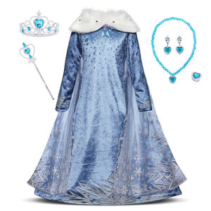 En gros Halloween Noël Fée <span class=keywords><strong>Elsa</strong></span> Princesse Costume <span class=keywords><strong>Reine</strong></span> <span class=keywords><strong>Des</strong></span> <span class=keywords><strong>Neiges</strong></span> Cosplay Robes <span class=keywords><strong>De</strong></span> Soirée Manteau Enfants Fantaisie Dress up Outfit - Product Image 2