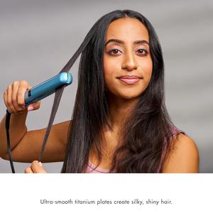 Lisseur de cheveux professionnel 2-en-1 durable avec revêtement céramique doré, technologie ionique et affichage numérique LED pour le contrôle de la température - Product Image 3