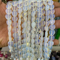 Vente en gros de perles en vrac en forme de cœur 10*4mm, pierre naturelle, cristal jaune, agate rouge, œil de tigre, pour bracelet, collier, accessoires de bricolage