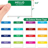 Étiquette nominative vierge à bordure colorée personnalisée 3x2 pouces inscriptible imprimable auto-adhésif autocollant nominatif étiquette artisanale cadeau pour l'école et le bureau