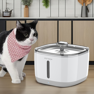 CITICITY Hot Selling 3L <b>Smart</b> Pet Water Fountain Portable Stainless Steel Automatic Water Filter Dispenser - Product Image 1