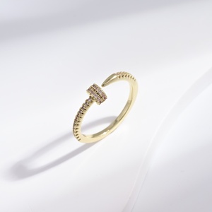 wholesale plata 925 sterling <b>silver</b> Minimalist pearl <b>ring</b> Everyday Wear cheap 18k gold plated <b>adjustable</b> finger <b>rings</b> for girls - Product Image 2