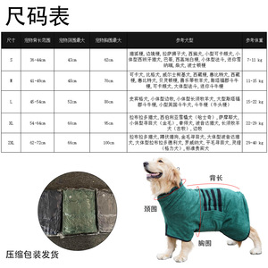 <b>Dog</b> Quick-Drying <b>Bathrobe</b> Microfiber Large Pet Towel Clothes Green Gray Blue All Seasons Use - Product Image 4