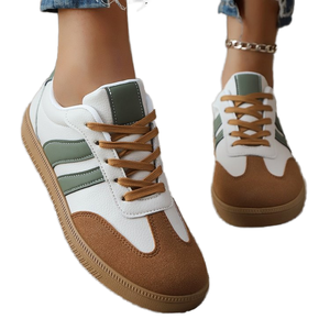 Sneakers blanches sportives pour femmes, best-seller, légères, respirantes, décontractées, rétro, chaussures de marche épaisses - Product Image 1