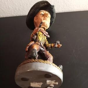 Clássico Duelo Cowboy Western Bobblehead Resina Estátua Figura EUA Marshall Six Shooter Personalizado Resina Bobble Cabeça Decoração Para Casa - Product Image 4
