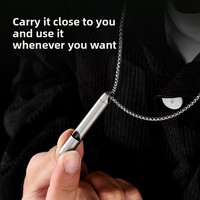 PioneerEDC Nouveauté Sifflet de survie en titane pour le camping et les secours en extérieur, outils EDC, sifflet métallique, porte-clés, sifflet élégant