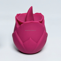 Rose Sex Toy Fabrik Großhandel USA Neue Zungen-Vibrationsrose Künstliche Rosen Blume Rot Rosa Erwachsenen-Sexspielzeug Rose