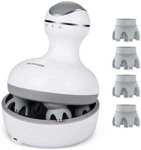 Masseur de Cuir Chevelu Électrique Portable Rechargeable Étanche IPX7 Sans Fil avec 4 Têtes et Huile Essentielle – Vente en Gros - Product Image 1