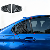 Couvre-fenêtre triangulaire latérale en ABS aspect fibre de carbone, installation par ruban adhésif, compatible BMW G20 Série 3 2019+, Racing