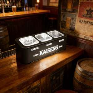 حامل عرض مضاء لثلاث زجاجات تيكيلا، رف عرض مضيء للبار، أدوات بار ترويجية، حامل عرض تيكيلا معدني فضي مضيء للبار - Product Image 5