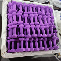 Haltères hexagonaux en fonte recouverts de néoprène, 0,5-10 kg, colorés, pour musculation, powerlifting, fitness à domicile, avec logo personnalisé