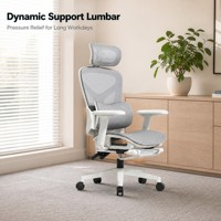 Sillas de oficina ergonómicas al por mayor con sistema de soporte lumbar, tela transpirable de alta elasticidad, respaldo alto, certificación BIFMA CE EN1335, personalizables
