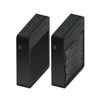 Intel N150 Mini PC ultrafino portátil Dual HD2.0 4K 60Hz SSD Win11/Linux Dual Gigabit Network Soft Router/NAS EU para Industrial