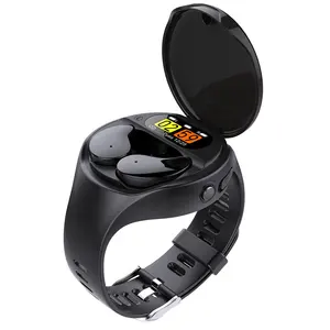 Smartwatch 2 em 1 tws, com display led, fones de ouvido sem fio 2 em 1, com fones