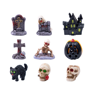 Miniaturas de Calaveras de Resina para Halloween, Decoración de Mesa, Manualidades, Figuras de Esqueletos de Resina, Adornos - Product Image 5