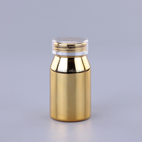 Vente en gros de flacons à pilules en PE dorés de luxe, 100 ml, 125 ml, 150 ml, contenants vides en plastique doré pour capsules et comprimés, logo personnalisé