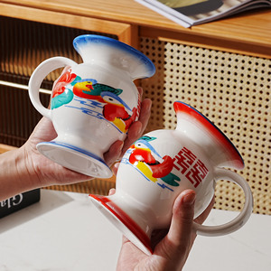Tazza di acqua sputconata tazza divertente nostalgica vecchio stile sensazione di Internet tè contenitore a camera <span class=keywords><strong>in</strong></span> <span class=keywords><strong>ceramica</strong></span> forma strana - Product Image 3