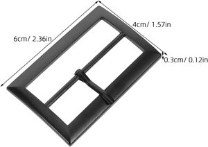 Boucles de ceinture en alliage de zinc, rectangulaires, réglables, pour la confection de vêtements, manteaux et bretelles, pièces de rechange - Product Image 2